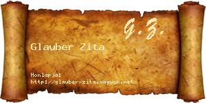 Glauber Zita névjegykártya